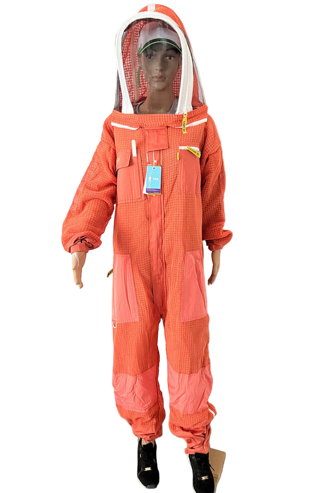 Bijenteeltpak Elegant bijen overall beschermend pak bijen geventileerde mesh zalmkleuren