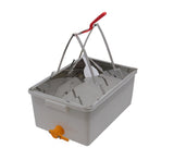 Plat à déboucher pour 2 personnes Profile Line inox grand avec récipient plastique + passoire inox