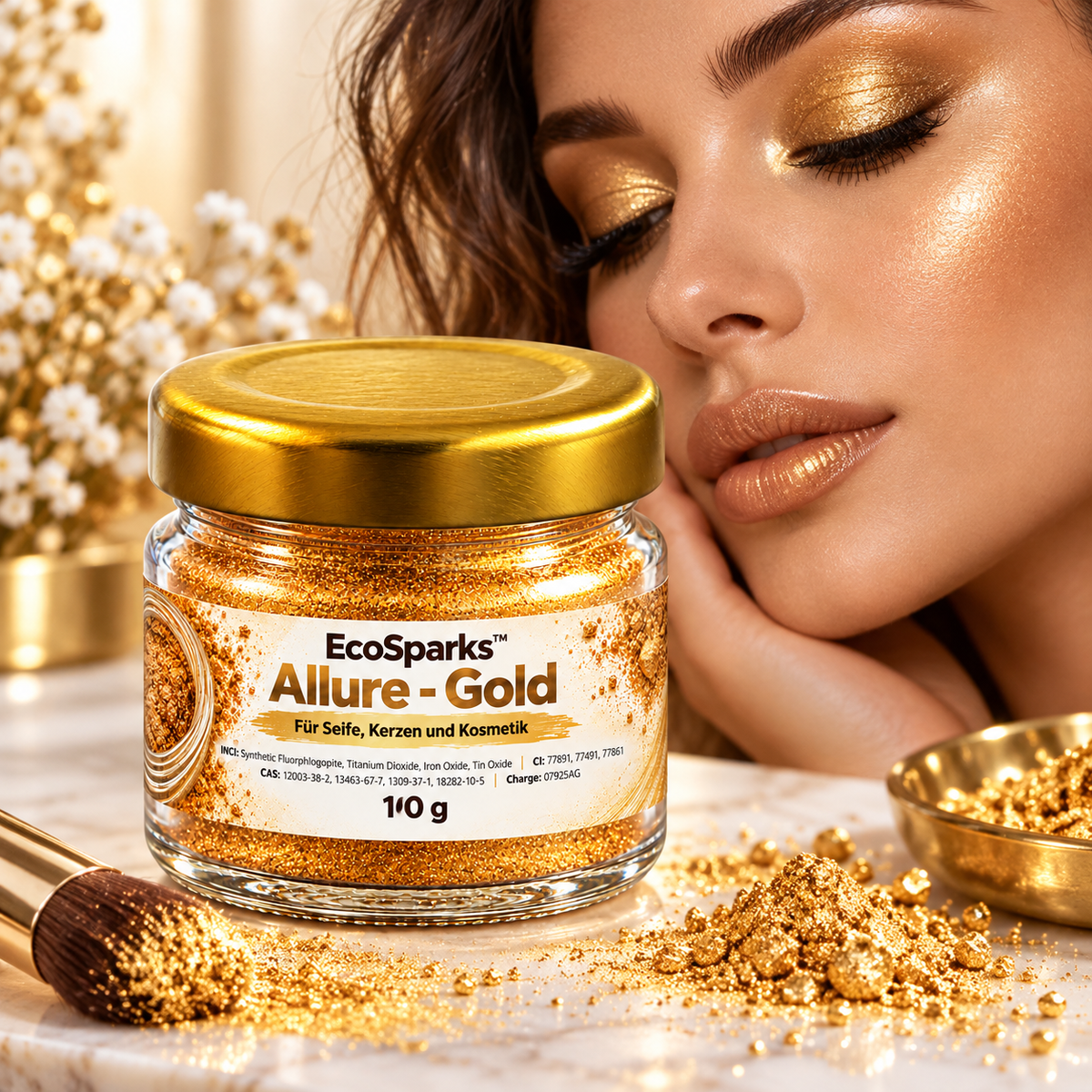 Silver Glitter Effect Pigment EcoSparks™ Allure Silver – for Soap, Candles & Cosmetics Soap Colour Pigment Colour (Copy) 