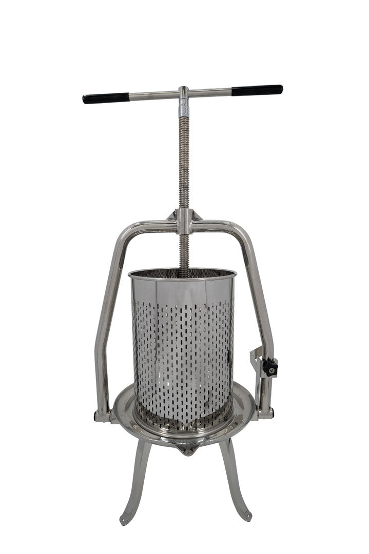 Stainless steel honey press, extra stable, professional line, wax press, lid press, pressing out wax