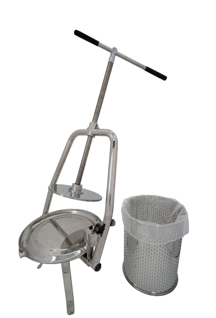 Stainless steel honey press, extra stable, professional line, wax press, lid press, pressing out wax