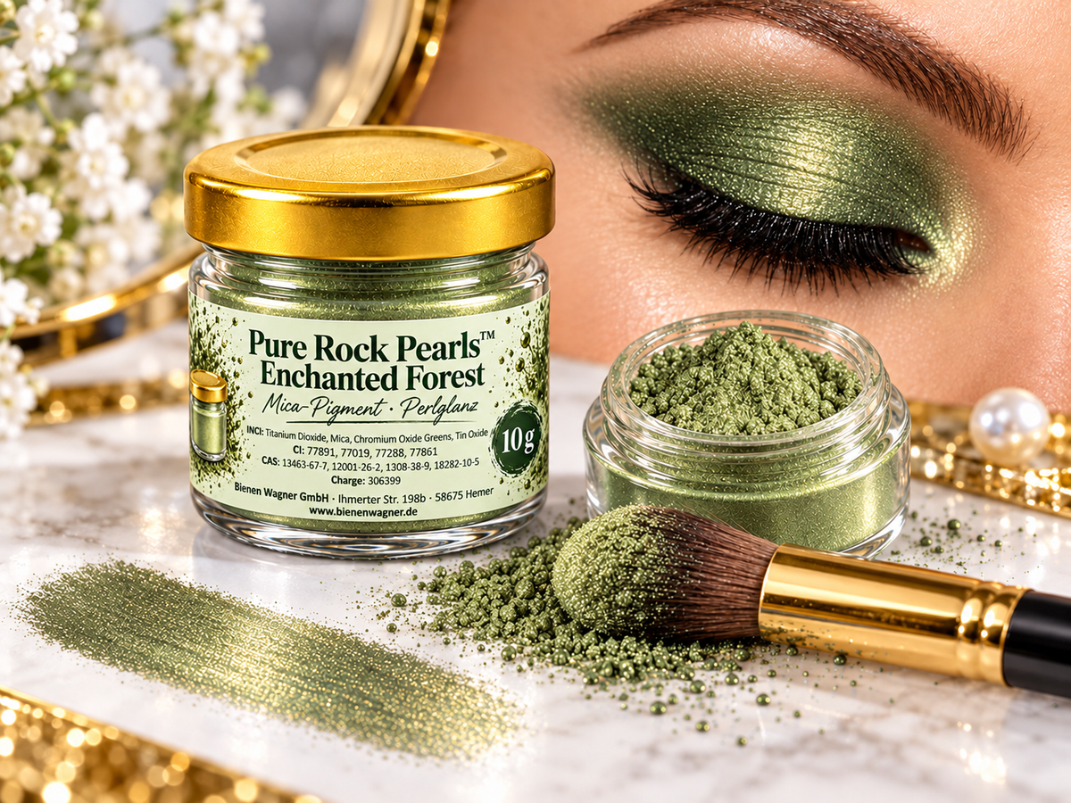 Seifenfarbe Grün – Mica Pigment für Seife, Kerzen & Kosmetik | Pure Rock Pearls™ Enchanted Forest