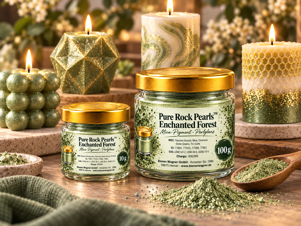Seifenfarbe Grün – Mica Pigment für Seife, Kerzen & Kosmetik | Pure Rock Pearls™ Enchanted Forest