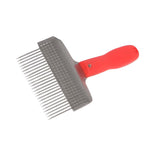 Fourchette à désoperculer rouge fluo extra large, avec aiguilles courbées en inox