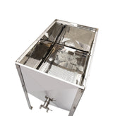 Table de débouchage inox 100cm avec filtre et couvercle Zander Dadant