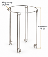 Supporto pieghevole per filtro conico in acciaio inox – robusto supporto per filtro per secchi per miele e maturatori/riempitrici, treppiede per filtro conico 