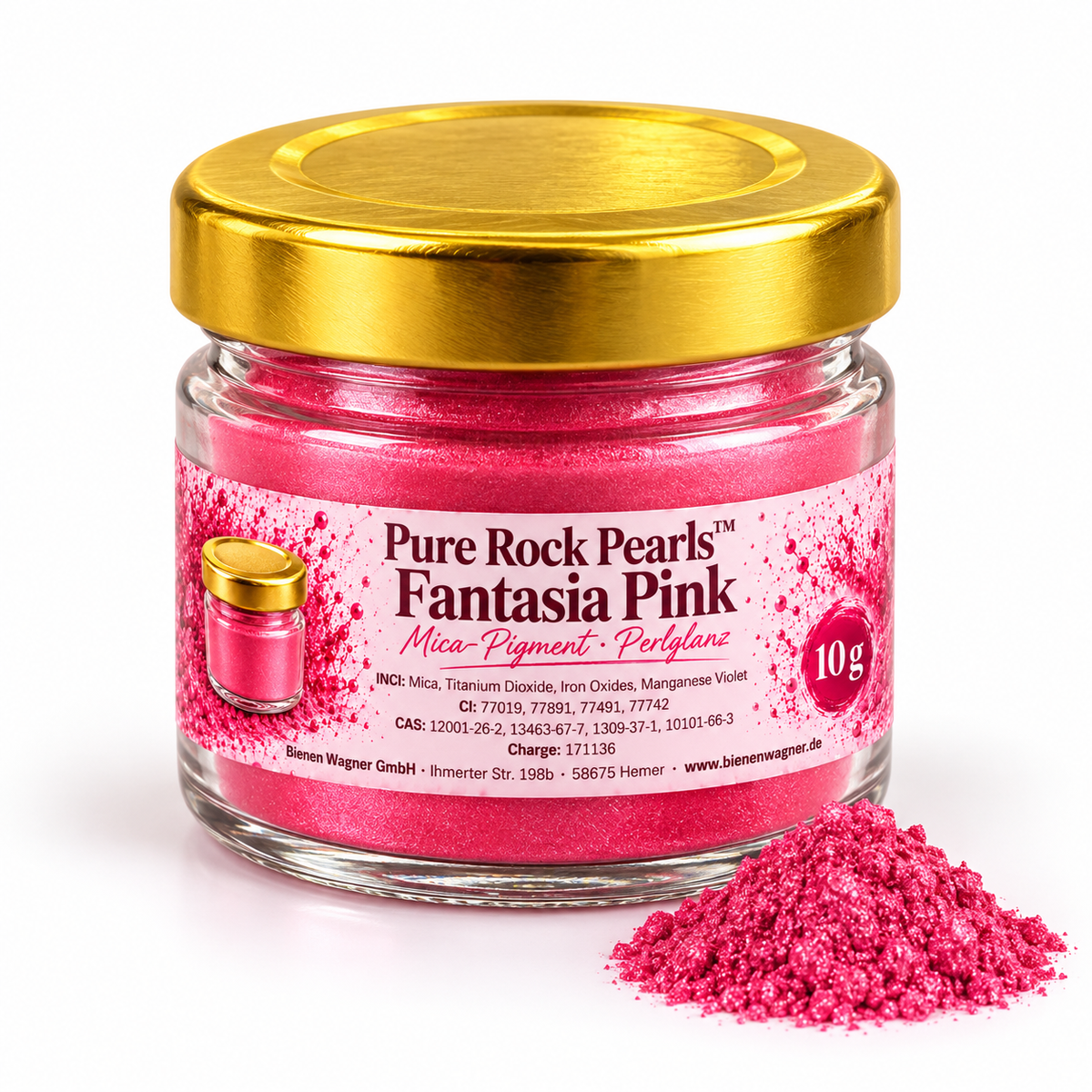 Colorante per sapone rosso-rosa – pigmento per sapone, candele e cosmetici | Pure Rock Pearls™ Fiery Fusion (Copia) 