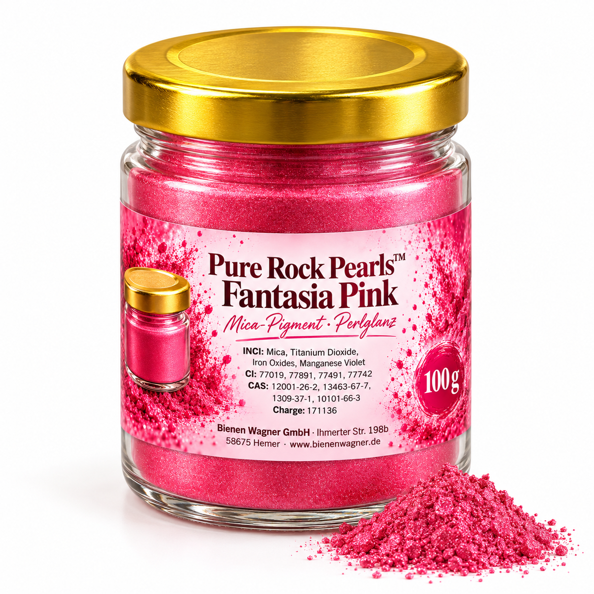 Colorante per sapone rosso-rosa – pigmento per sapone, candele e cosmetici | Pure Rock Pearls™ Fiery Fusion (Copia) 