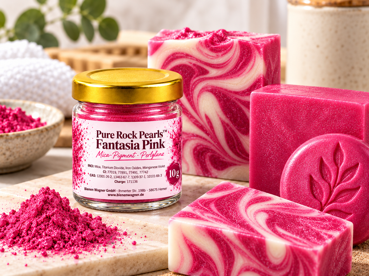 Colorante per sapone rosso-rosa – pigmento per sapone, candele e cosmetici | Pure Rock Pearls™ Fiery Fusion (Copia) 