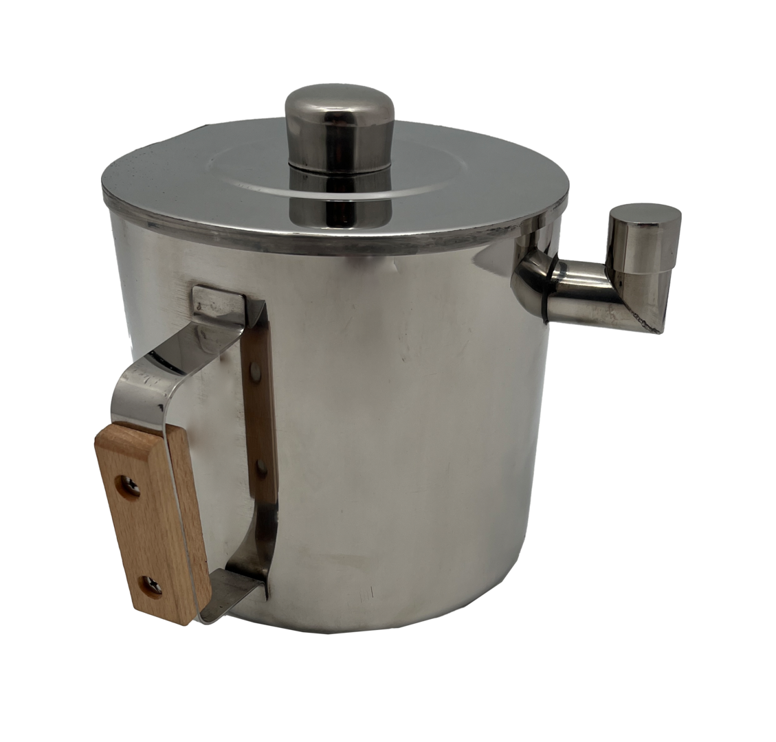 Contenitore per versare la cera d'api grande recipiente per versare in acciaio inossidabile a doppia parete ca. 2 litri