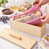 Ronde zeepgietvorm van siliconen „100% HAND MADE” – zelf zeep gieten (Kopie) 