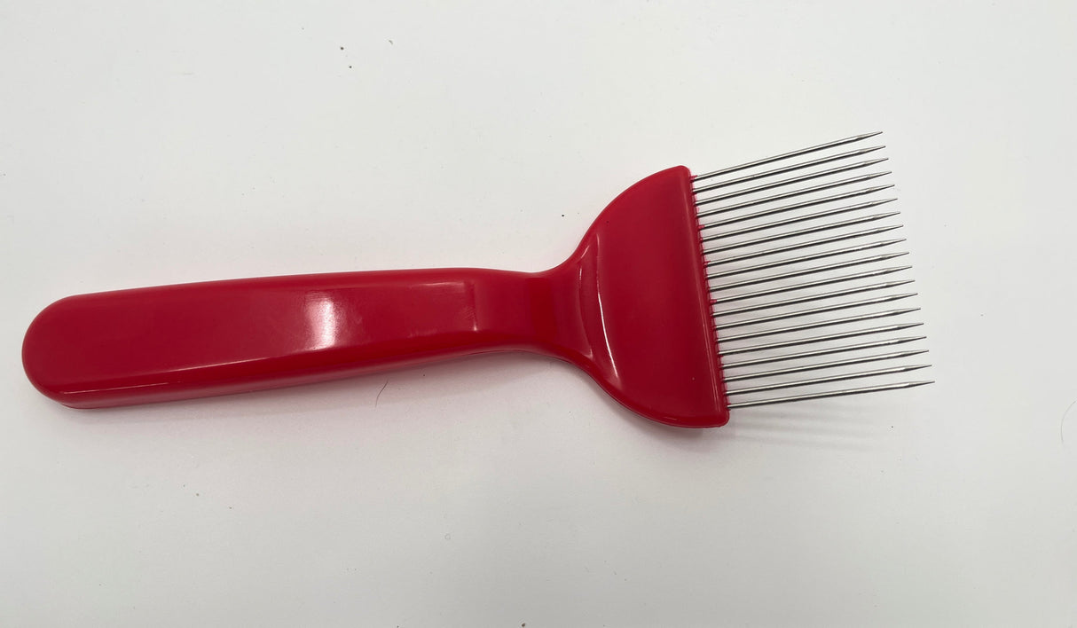 Fourchette à déboucher les aiguilles droites rouges pour découvrir les nids d'abeilles