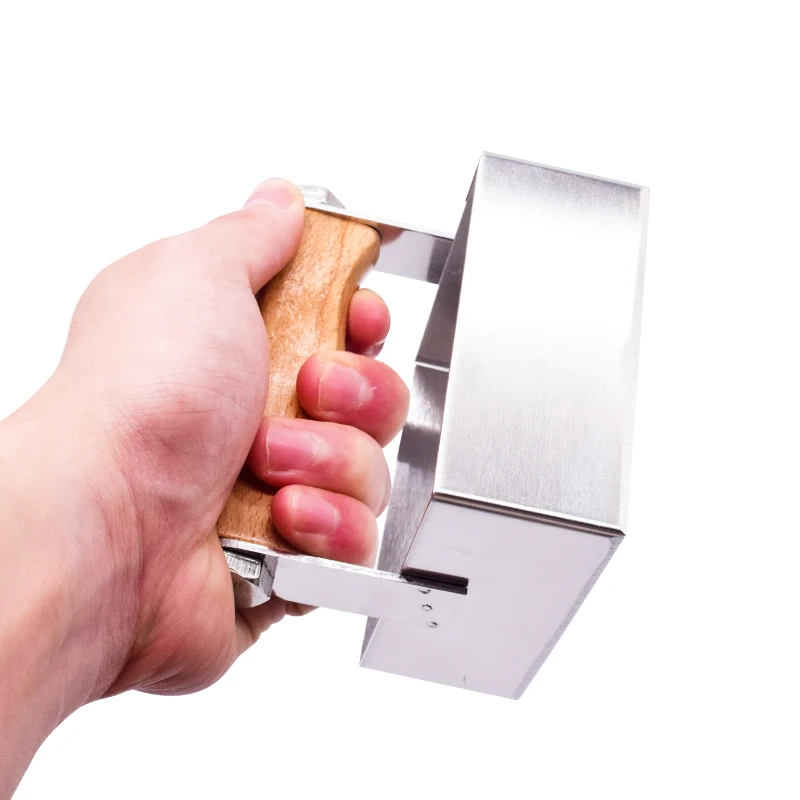 Matrice de découpe pour nid d'abeille en acier inoxydable avec manche en bois