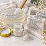 Pigmento effetto glitter argento EcoSparks™ Allure Silver – per sapone, candele e cosmetici, colore per sapone 