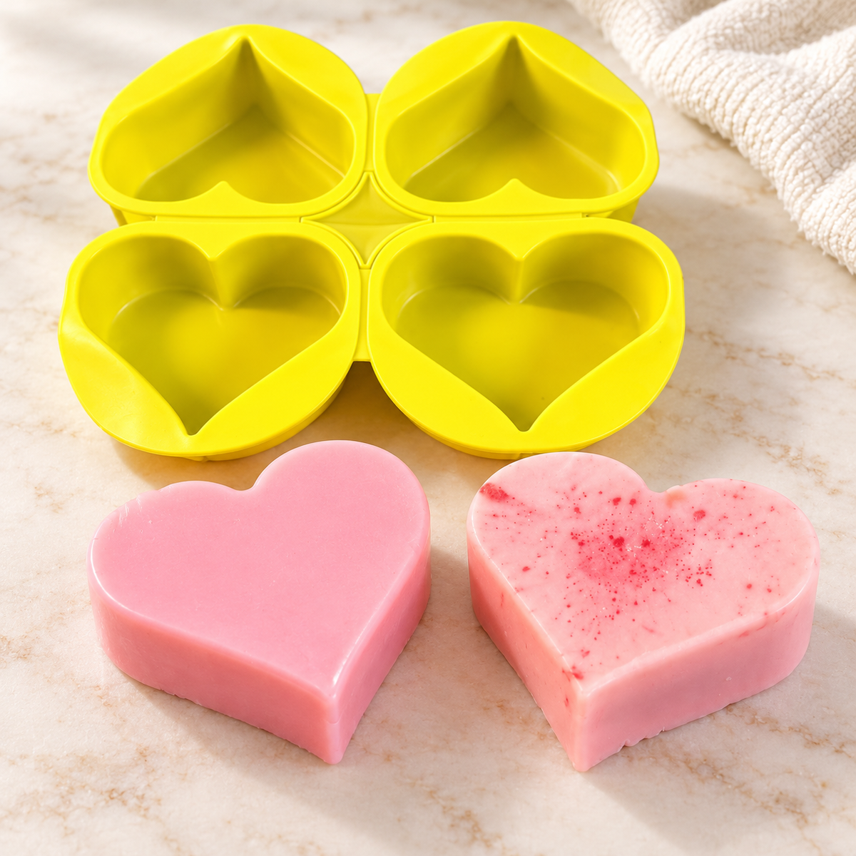 Moule à savon en silicone – moule à savon rectangulaire avec motif floral (copie) 