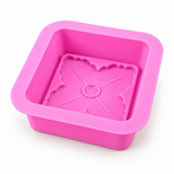 Moule à savon en silicone – moule à savon rectangulaire avec motif floral 