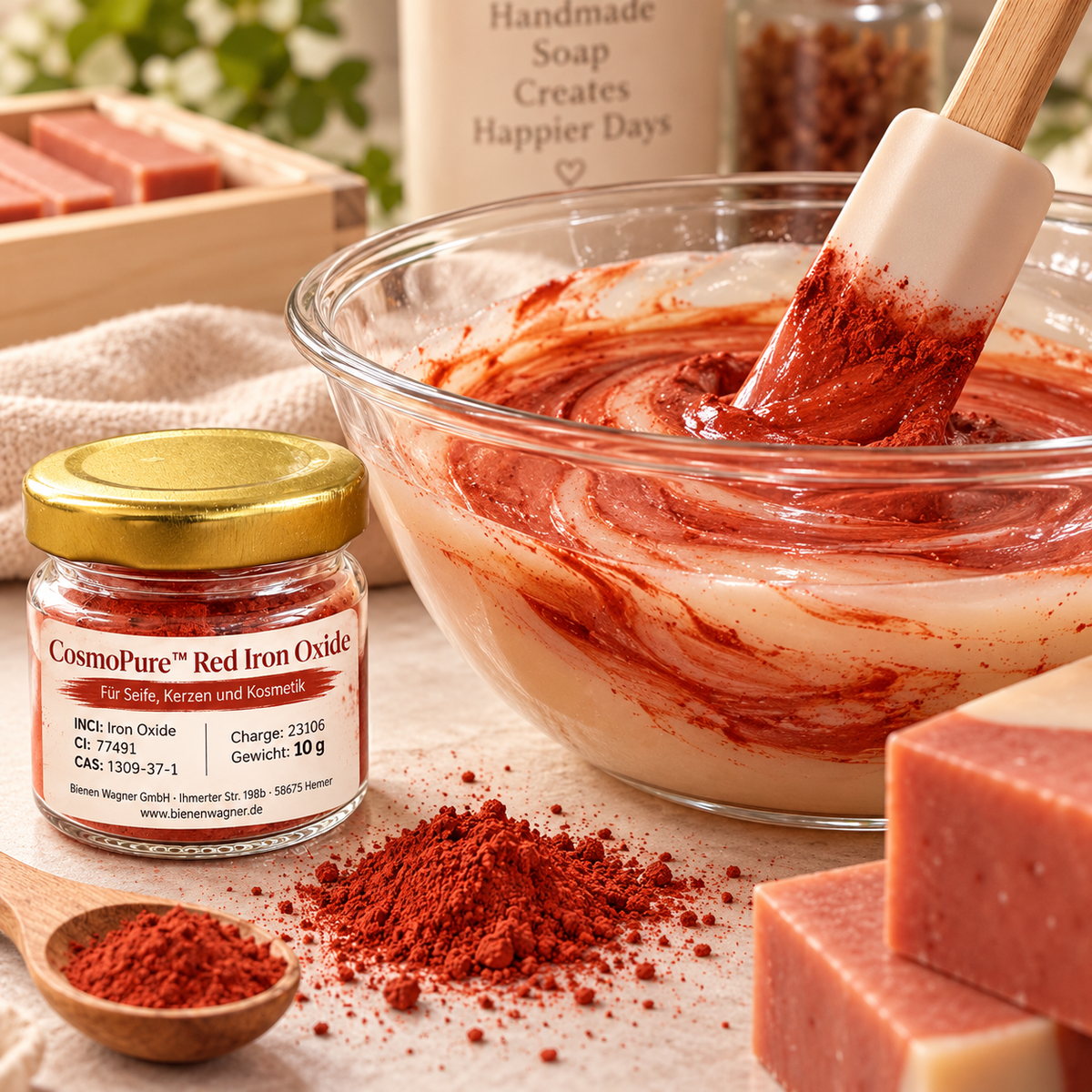 Colorant pour savon rose – pigment mica pour savon, bougies et cosmétiques | Pure Rock Pearls™ Fantasia Pink (Copie) 