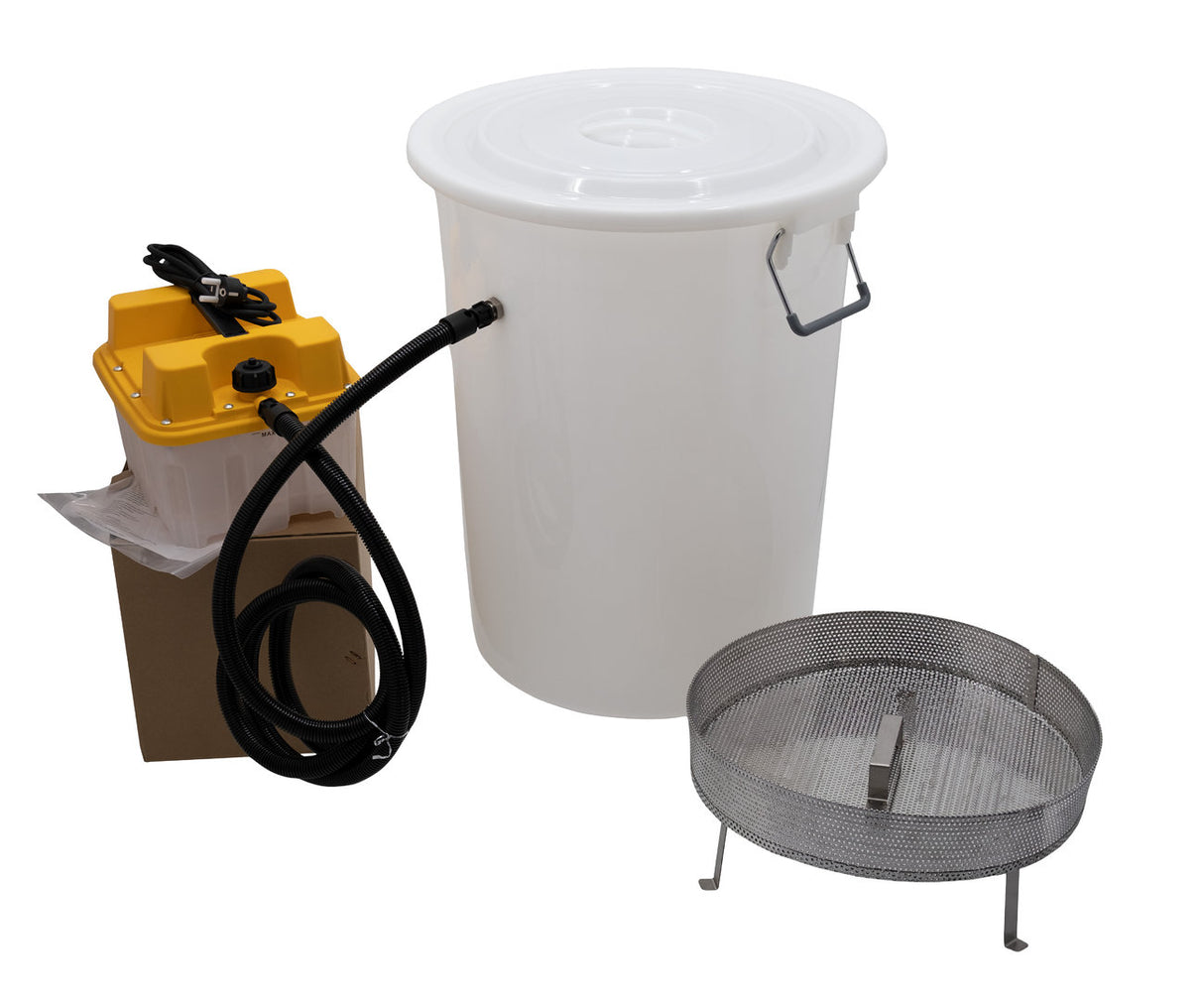 Fonditore per cera a vapore con cera d'api combinato con generatore di vapore in plastica da 100 litri