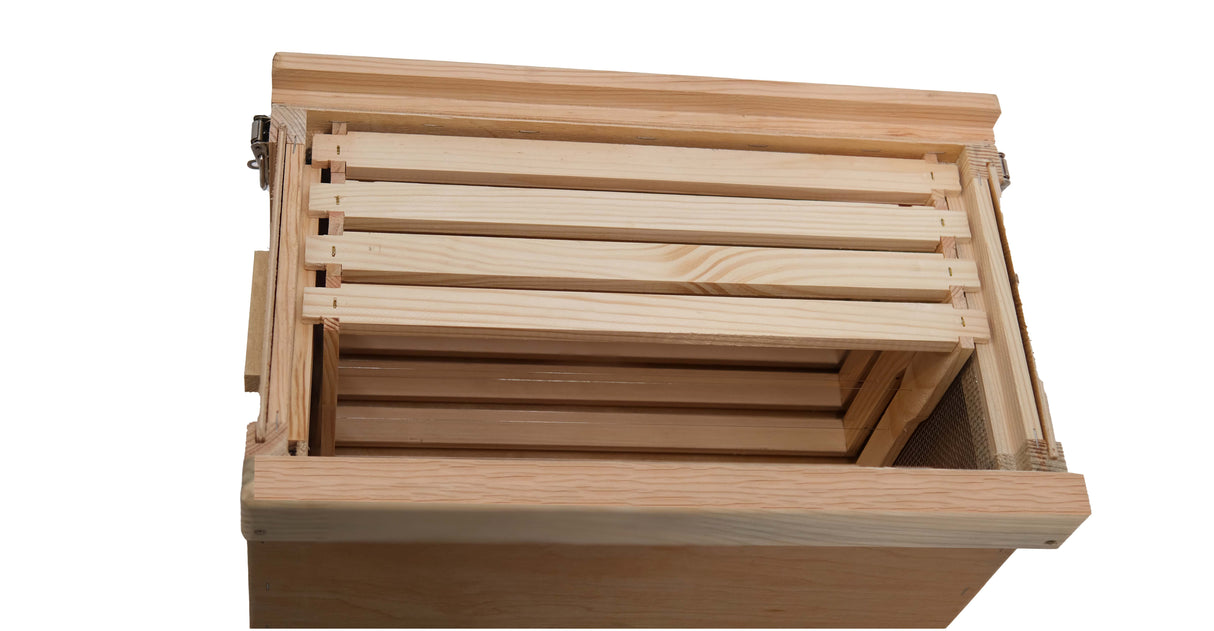 Bienenwagner Schwarm-Transportkiste aus Vollholz – für 6 Rähmchen (DNM, Zander, Dadant US)