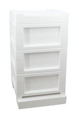 Originele Segeberger-kast, 3 ramen in secties met rails, Duitse standaard polystyreenkast