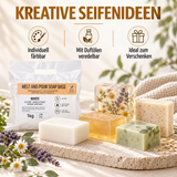 White Melt &amp; Pour Soap Base – 1 kg | Vegan, palm oil-free & easy to process 