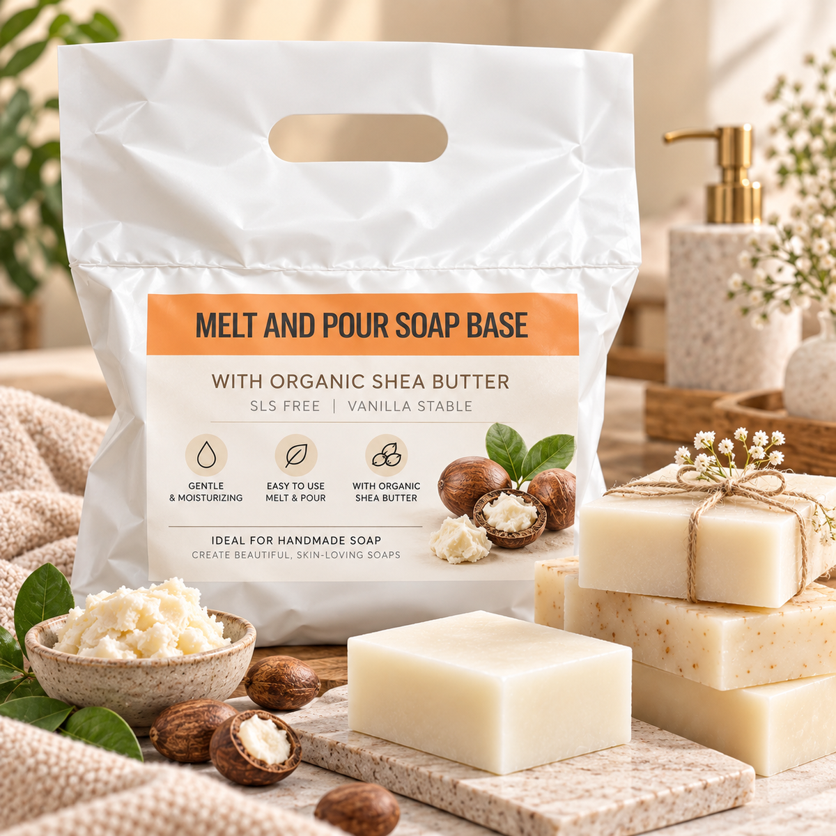 Goat’s Milk Soap Base 1 kg – White Glycerin Melt-and-Pour Soap Base for Soap Making (Copy) 