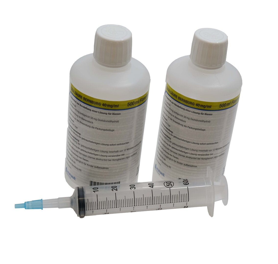 Serumwerk acide oxalique 3,5% 2x500ml solution d'acide oxalique dihydraté abeilles Varroa