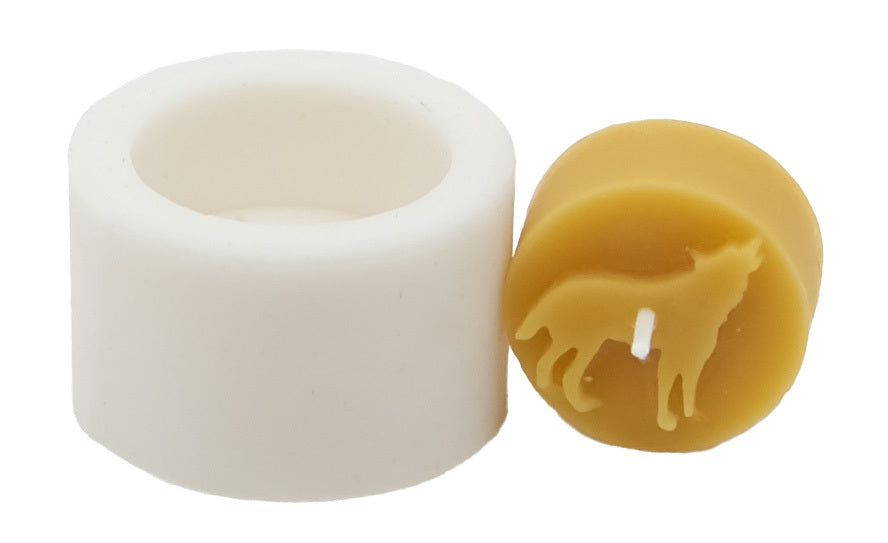 Silikon Gießform Teelicht „Wolf“