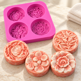 Angel with stars silicone soap mold – 4 cavities with 2 angel designs for glycerin soap, multi-cavity soap casting mold (Copy) (Copy) 