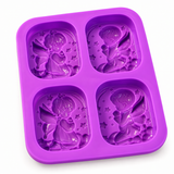 Square silicone soap mold – 4 cavities for glycerin soap, layered soap & DIY soaps multi-cavity soap casting mold (Copy) 
