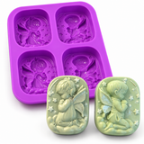 Square silicone soap mold – 4 cavities for glycerin soap, layered soap & DIY soaps multi-cavity soap casting mold (Copy) 