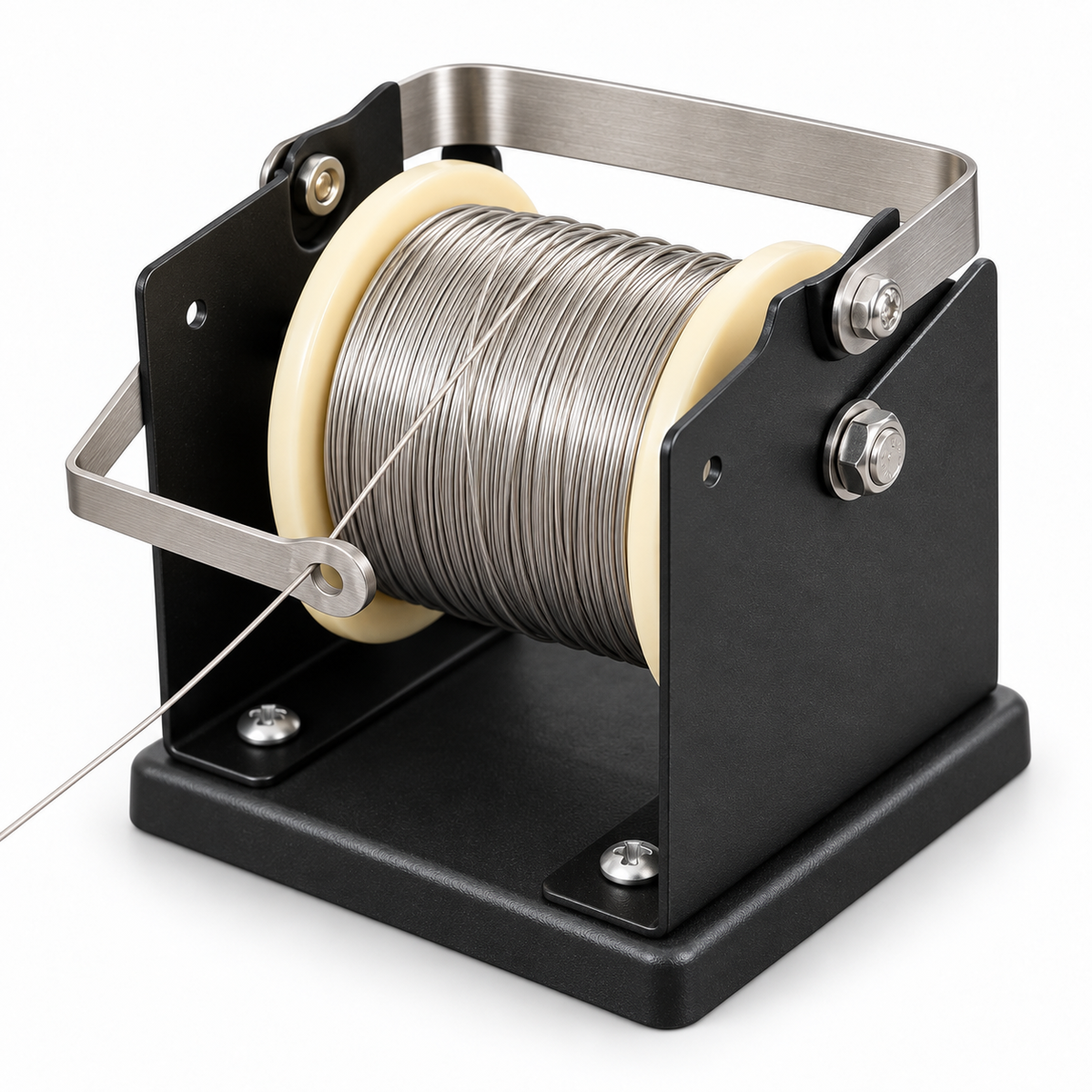 Comb wire dispenser for 250 g rolls – sturdy wire spool holder for frame 