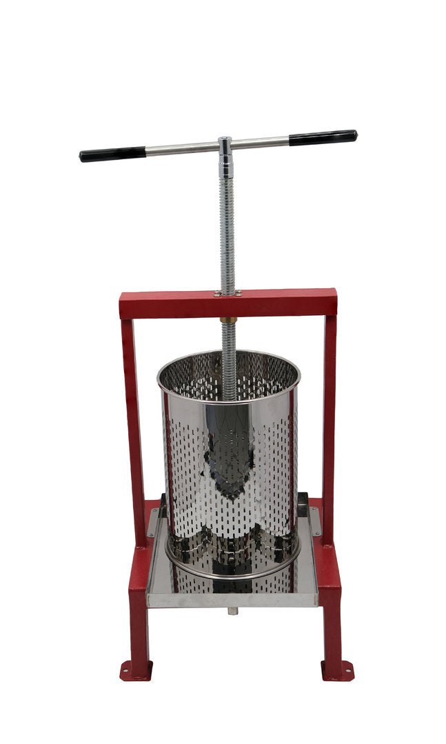 Honingpers roestvrij staal extra stabiele waspersdeksel wasknijp vierkant effen rood