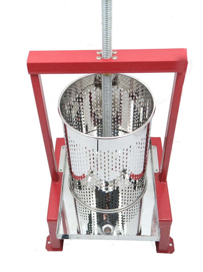 Honingpers roestvrij staal extra stabiele waspersdeksel wasknijp vierkant effen rood