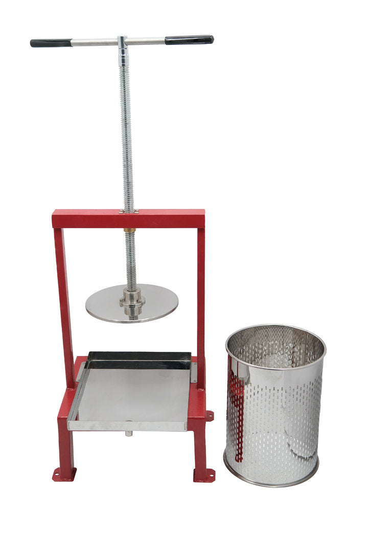 Honingpers roestvrij staal extra stabiele waspersdeksel wasknijp vierkant effen rood