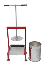 Honingpers roestvrij staal extra stabiele waspersdeksel wasknijp vierkant effen rood