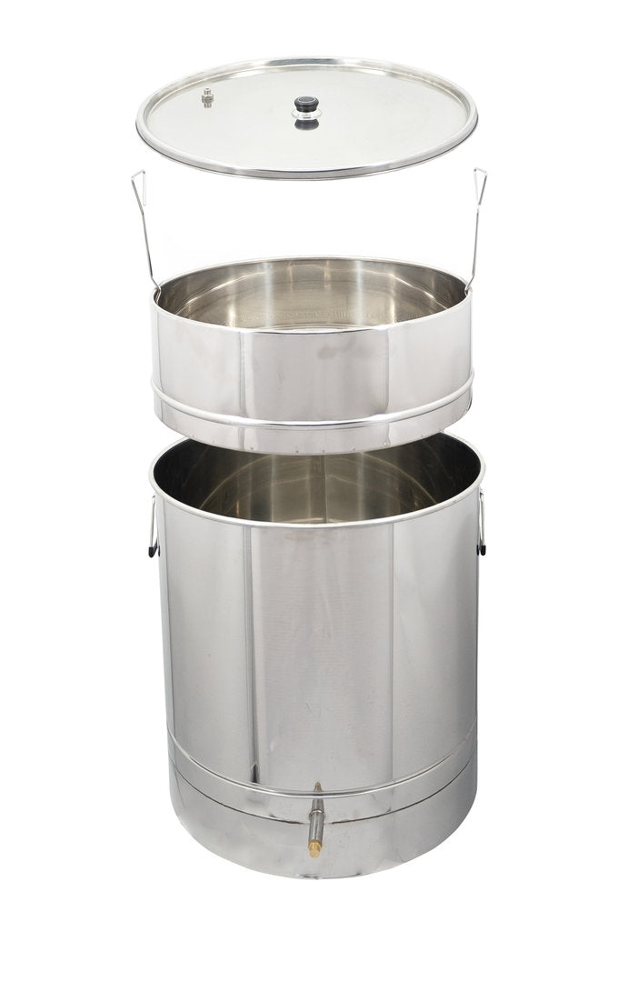 Stoomwassmelter rond RVS 64 cm diameter tot 30 honingraatjes