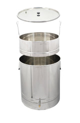 Stoomwassmelter rond RVS 64 cm diameter tot 30 honingraatjes