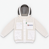 API STYLE Imkerjacke Unisex Weiss – voll belüftet mit 3-Lagen-Gewebe und abnehmbarem Astronautenschleier