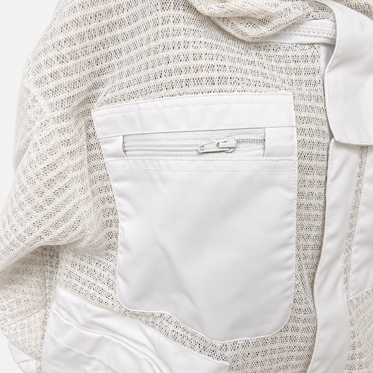 API STYLE Imkerjacke Unisex Weiss – voll belüftet mit 3-Lagen-Gewebe und abnehmbarem Astronautenschleier