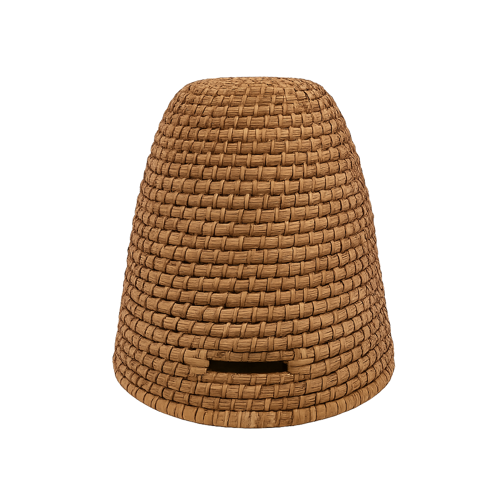 Beehive different sizes made of straw 26cm-35cm - handmade Fairtrade