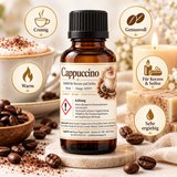 Cappuccino Fragrance Oil 30 ml – Coffee Fragrance for Candles & Soaps 