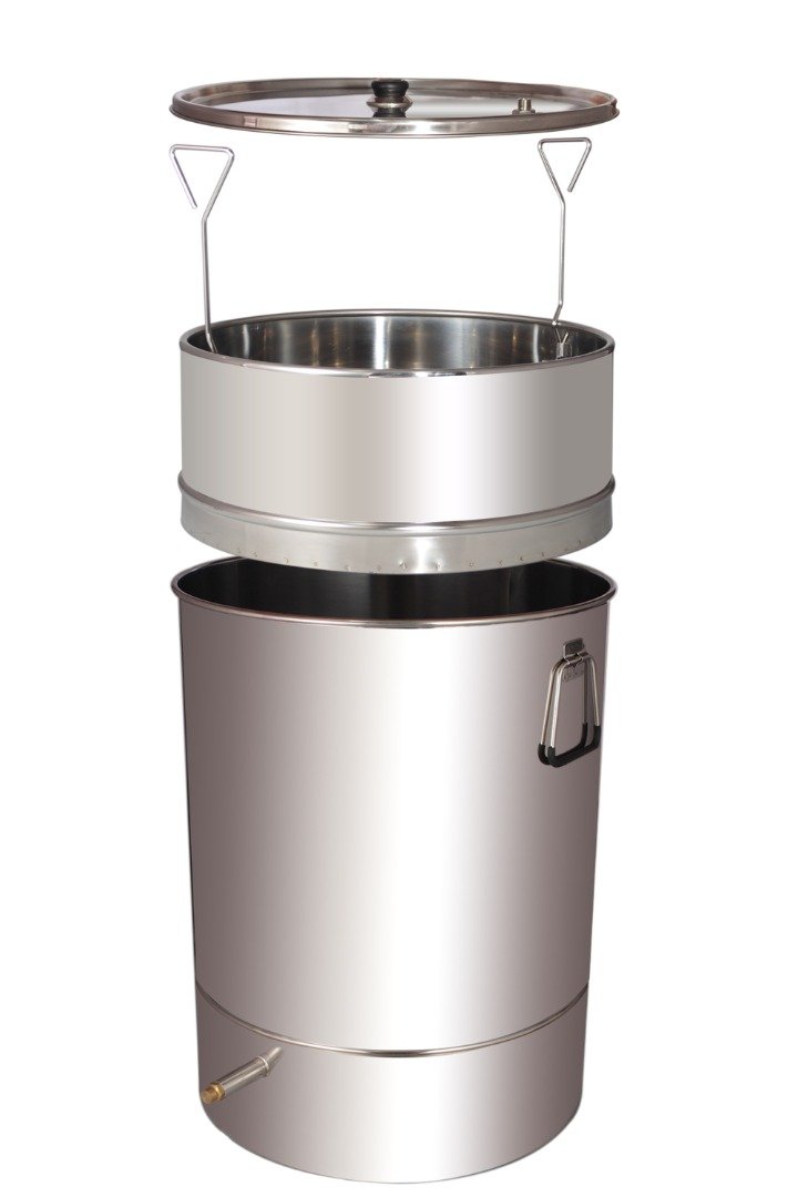 Scaldacera a vapore tondo in acciaio inox diametro 53 cm fino a 30 favi