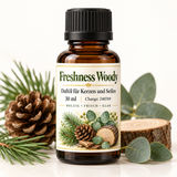 Huile parfumée Freshness Woody 30 ml – parfum boisé et frais pour bougies & savons 