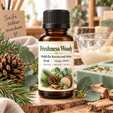 Huile parfumée Freshness Woody 30 ml – parfum boisé et frais pour bougies & savons 