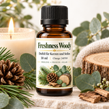 Huile parfumée Freshness Woody 30 ml – parfum boisé et frais pour bougies & savons 