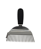 Laser uncapping fork, extra wide, with side frame scraper, black handle