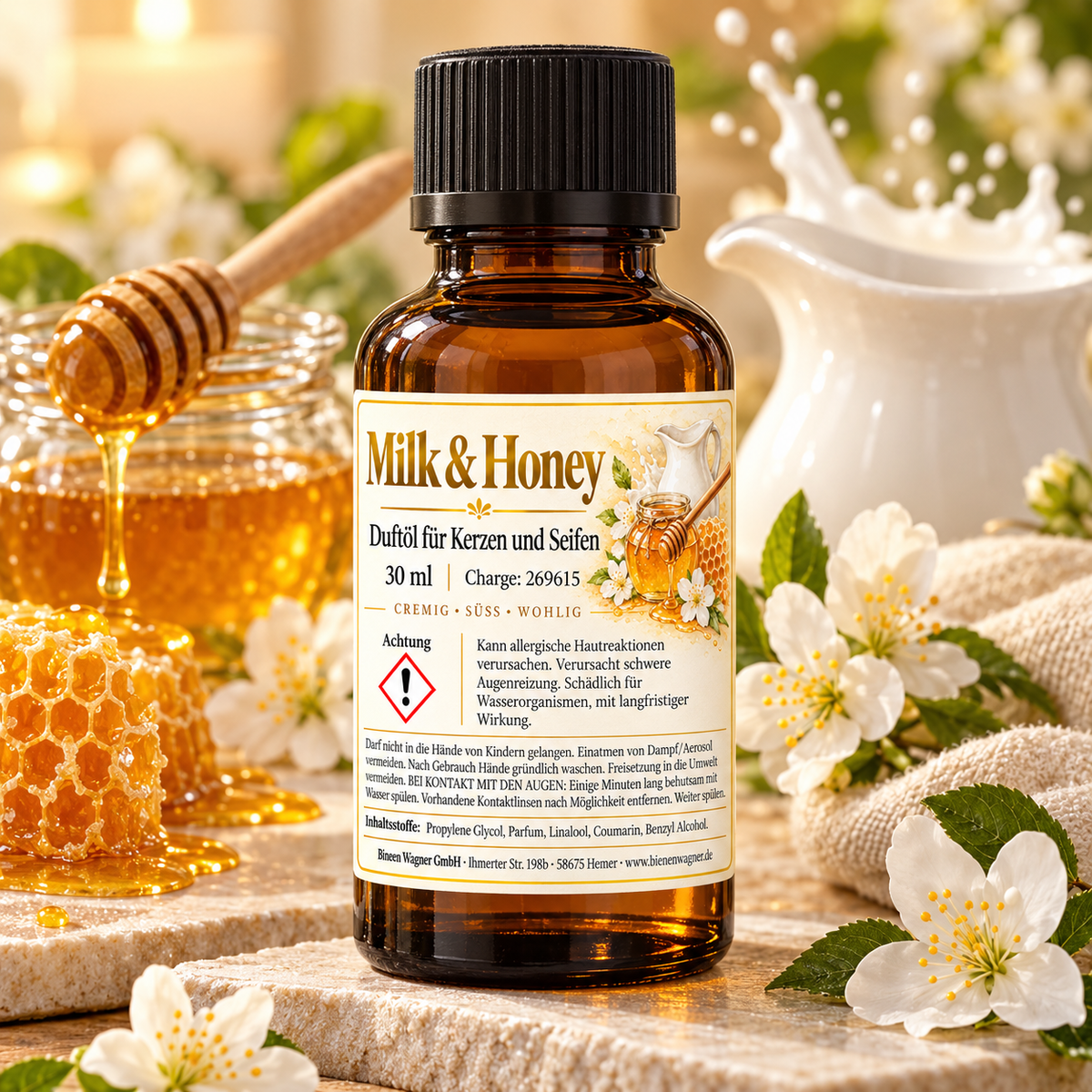 Milk & Honey Duftöl 30 ml – Milch & Honig Duft für Kerzen & Seifen