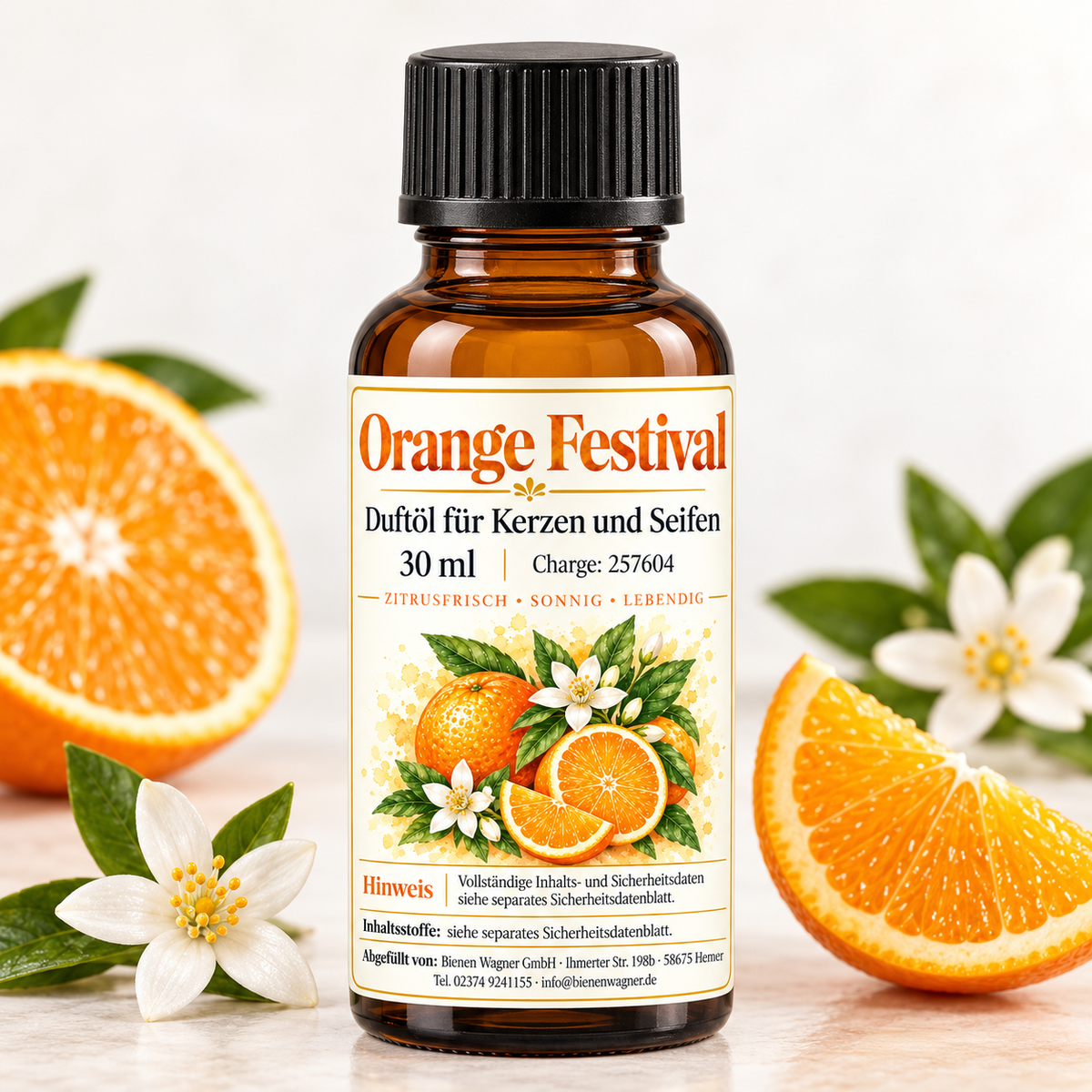 Orange Festival Fragrance Oil 30 ml – Orange Fragrance for Candles & Soaps 