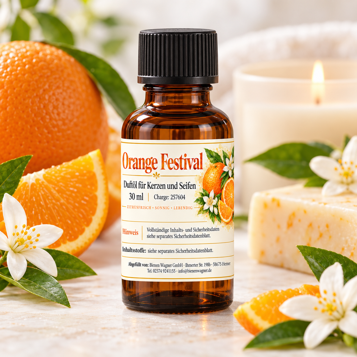 Orange Festival Fragrance Oil 30 ml – Orange Fragrance for Candles & Soaps 